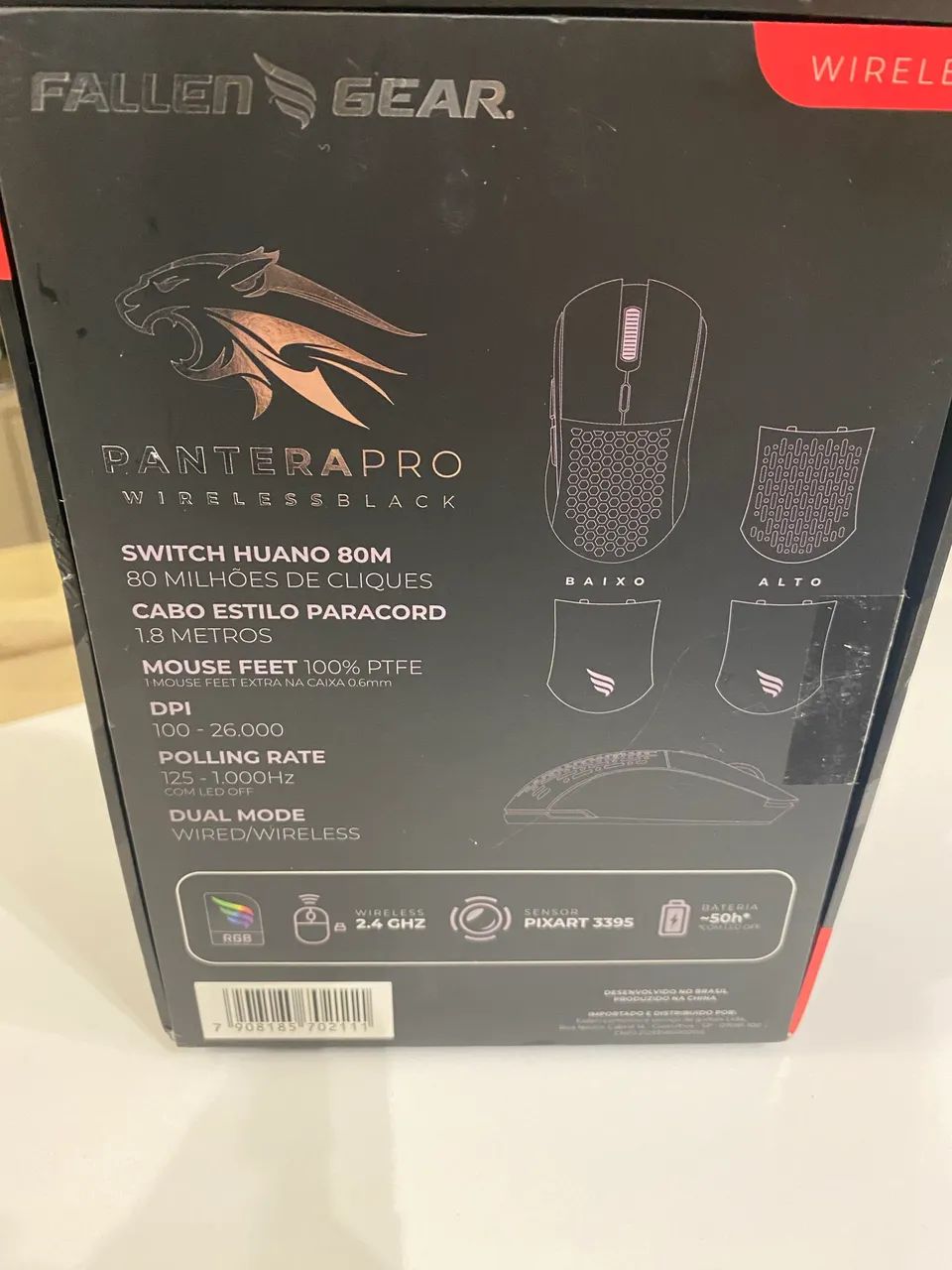 MOUSE GAMER FALLEN PANTERA PRO WIRELESS - Foto 3