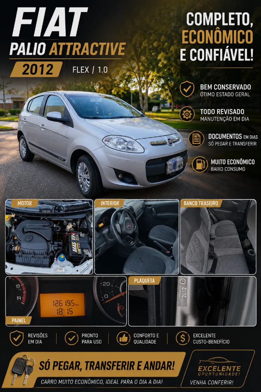 Fiat Palio Palio ATTRACTIVE 1.0 EVO Fire Flex 8v 5p 2013
