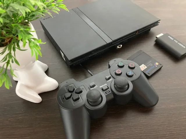 PS2 com MemoryCard, controle novo e conversor HDMI - Foto 2