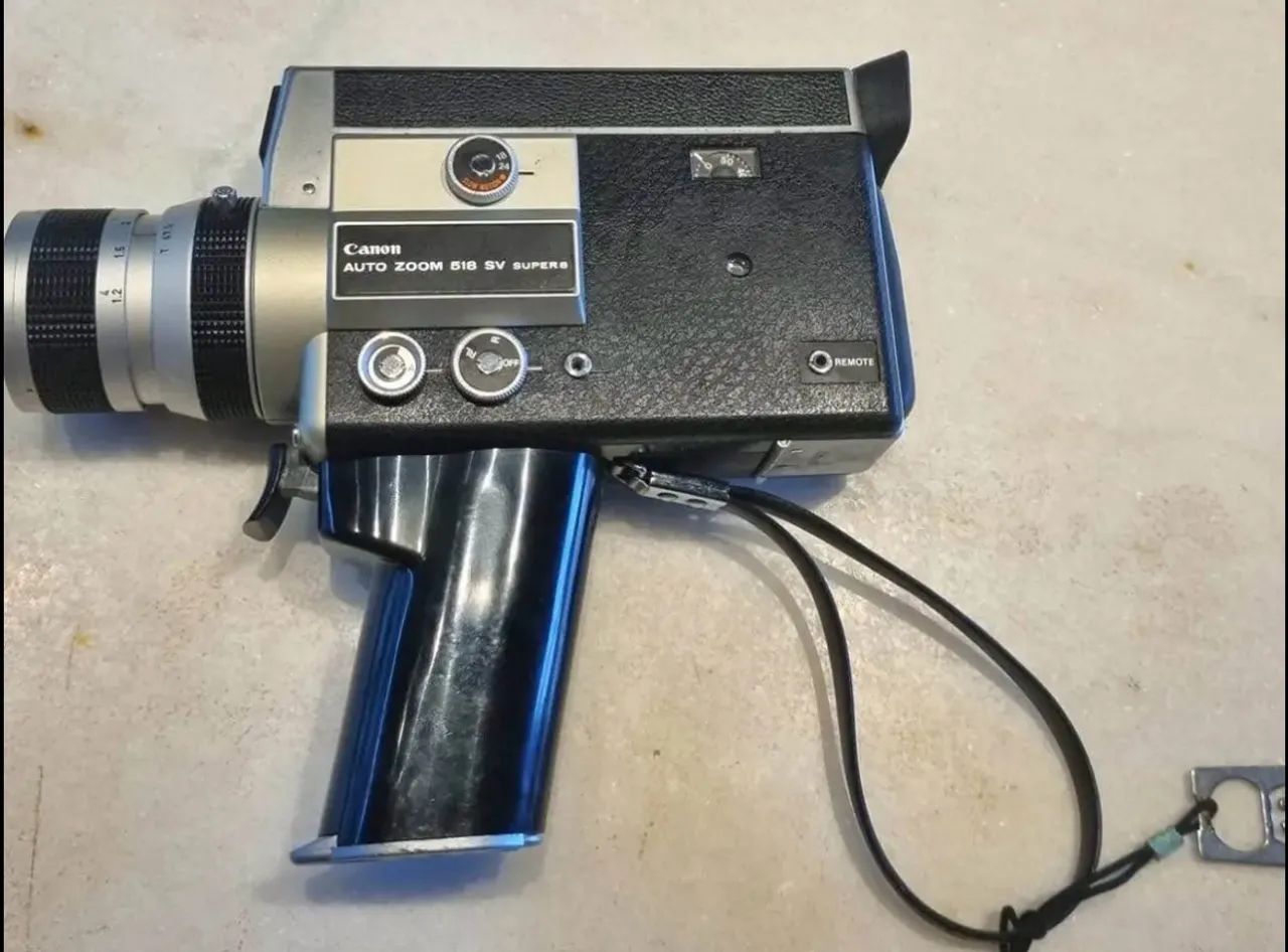 希少 レトロ Canon ZOOM 518-2 SUPER 8 ビデオカメラ Câmera canon Auto zoom 518 SUPER 8 - Câmeras e Filmadoras - Santa