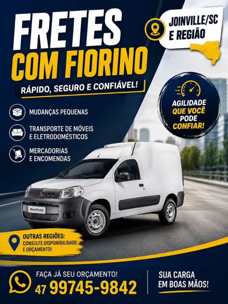 Fretes com Fiorino em Joinville e Região
