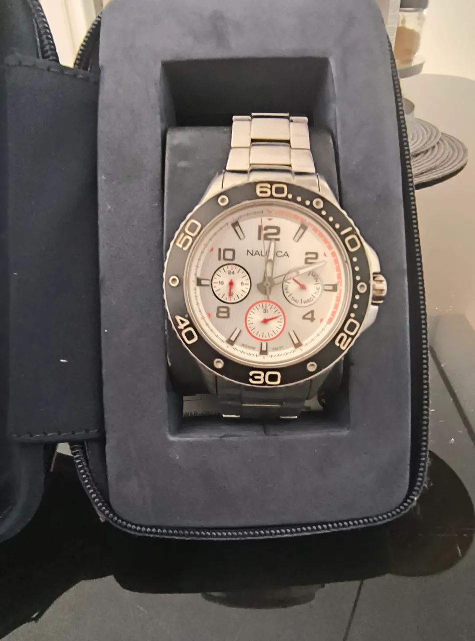Relogio Náutica masculino multifuncional 48mm NAPP25005 - Foto 4
