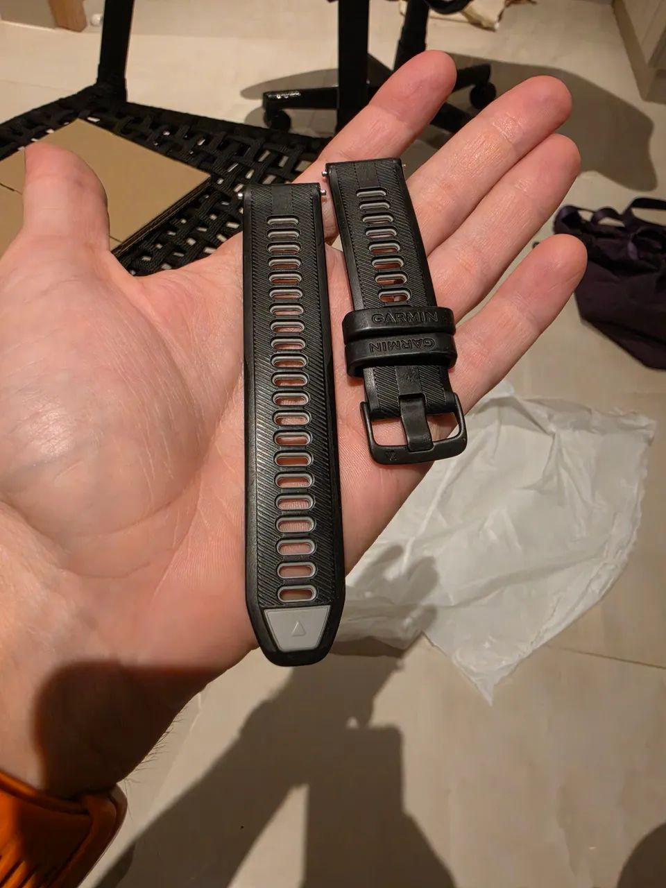 Pulseira Garmin Original 20mm preta do forerunner 965/265