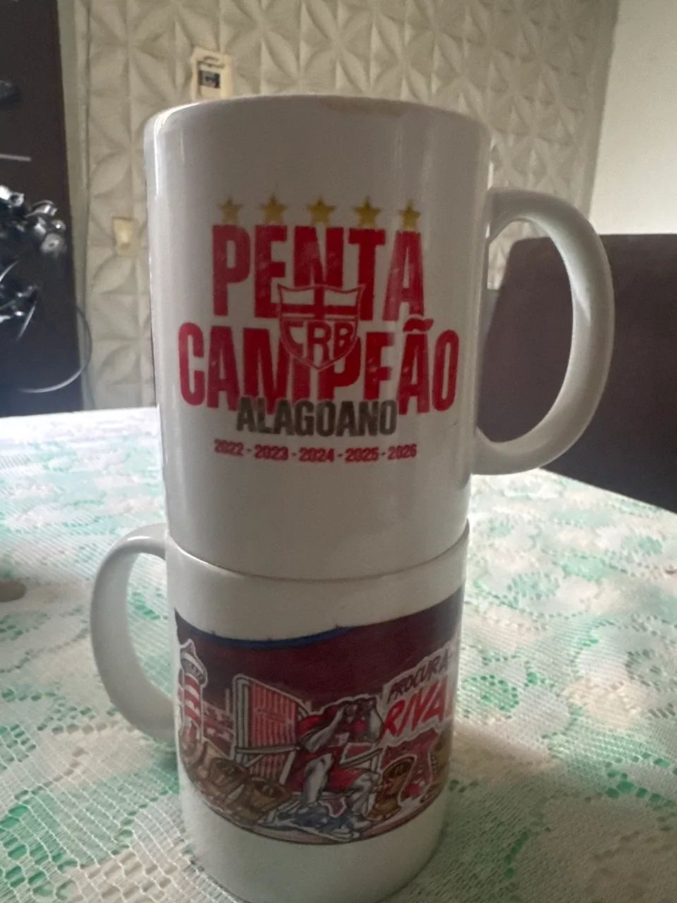 canecas CRB penta campeão 