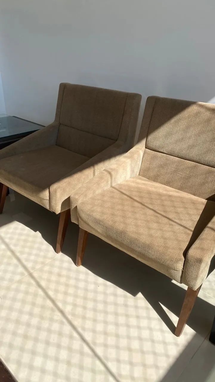 Conjunto de poltronas em linho - Foto 4