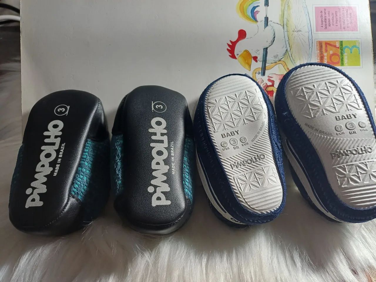 2 tênis de bebê Pimpolho , 1 azul turquesa e  1 azul marinho.  - Foto 5