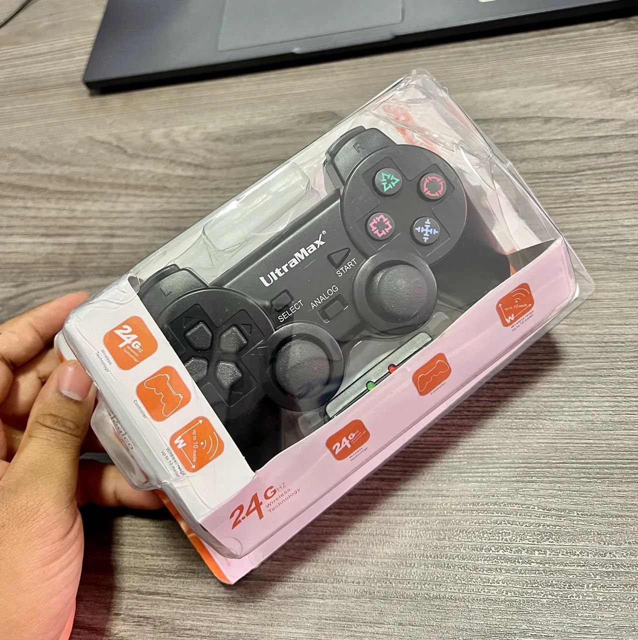 Controle sem fio para PS2 e PS1 com vibração