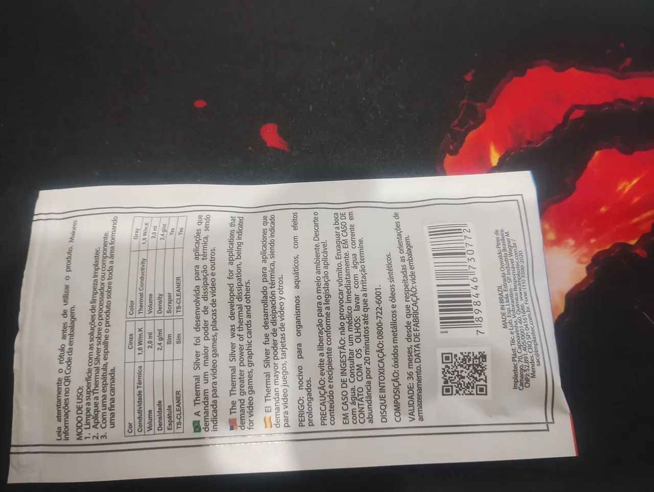 Pasta térmica Implastec Thermal silver 5g - Foto 2