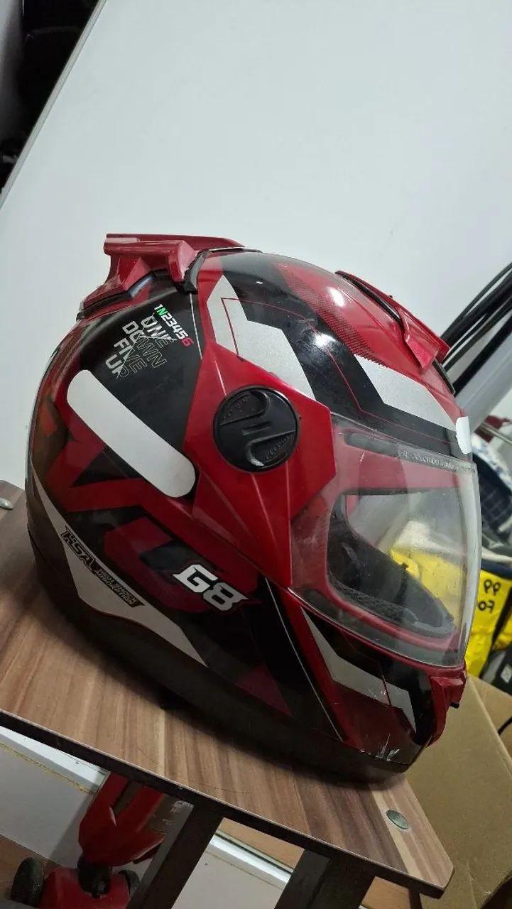 Capacete g8 vermelho tamanho g