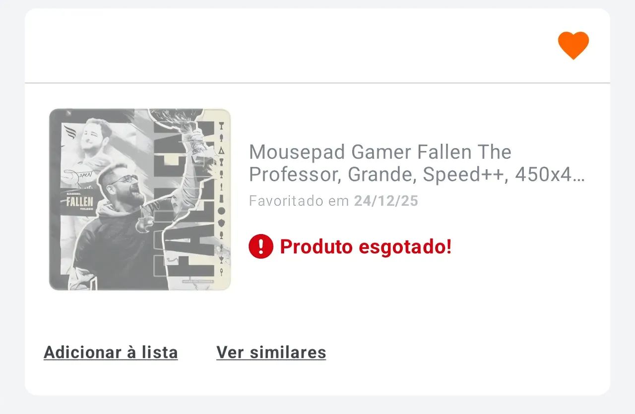 Mousepad gamer do Fallen (Lacrado. Item de colecionador) - Foto 2