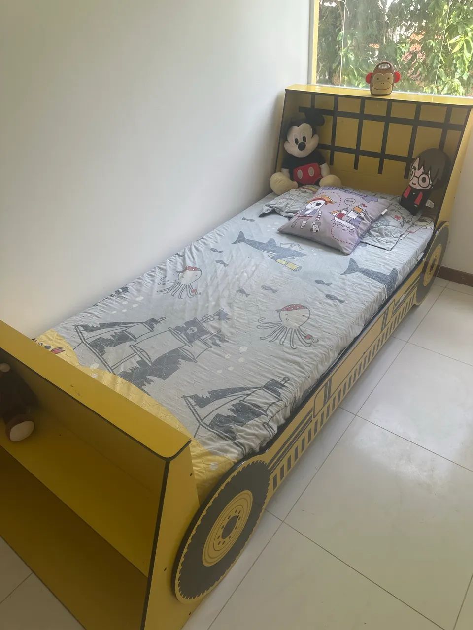 Cama infantil trator pouquíssimo uso  - Foto 3