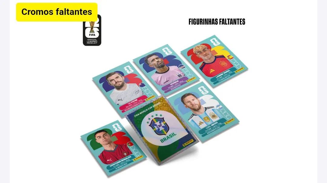 Figurinhas faltantes COPA 2026