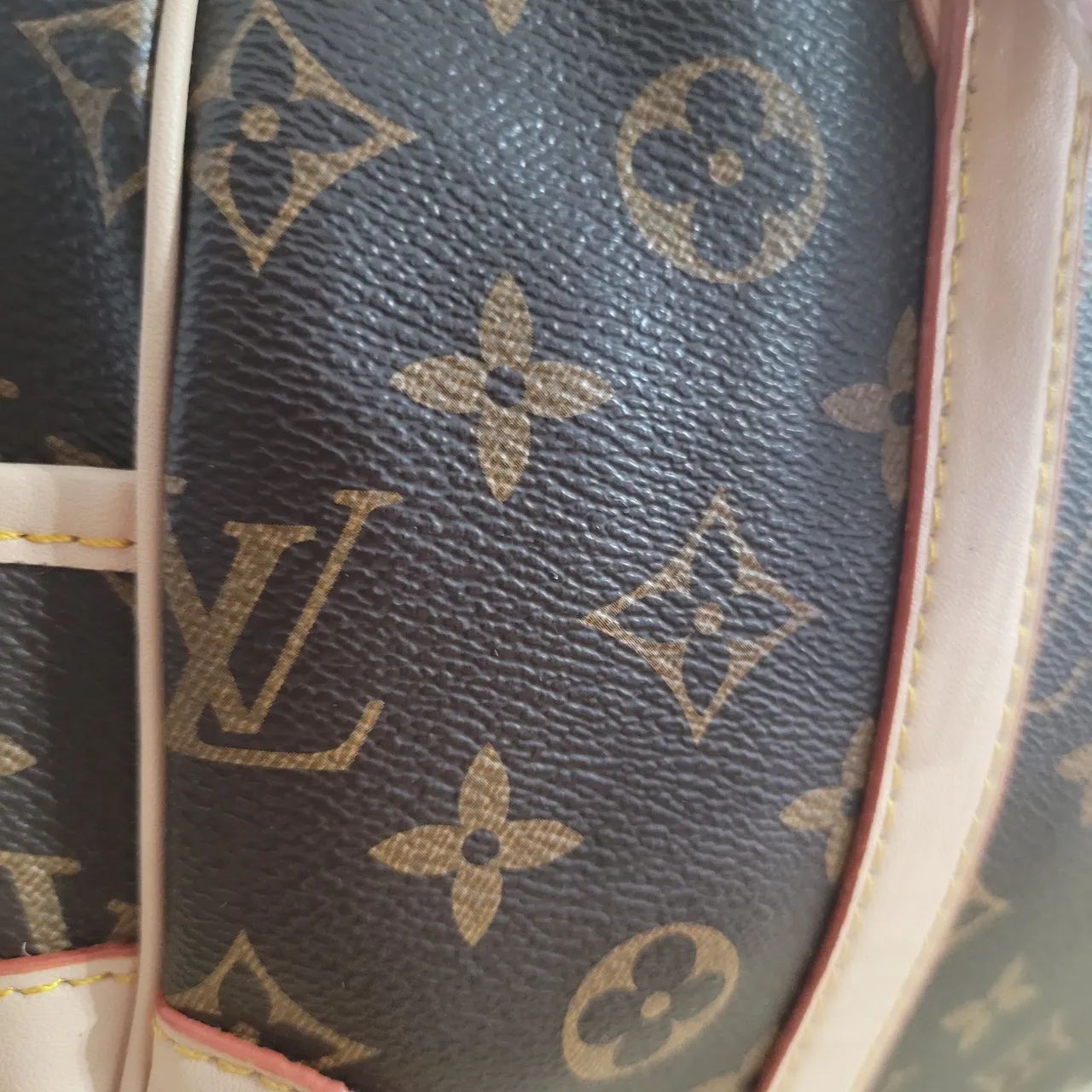 Bolsa grande lv marrom e bege  - Foto 3