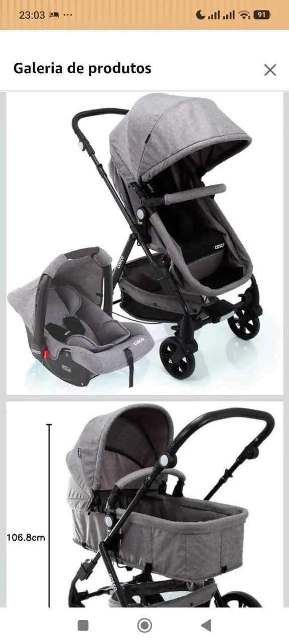 Cosco Kids, Travel System Poppy Duo, Cinza - Foto 2