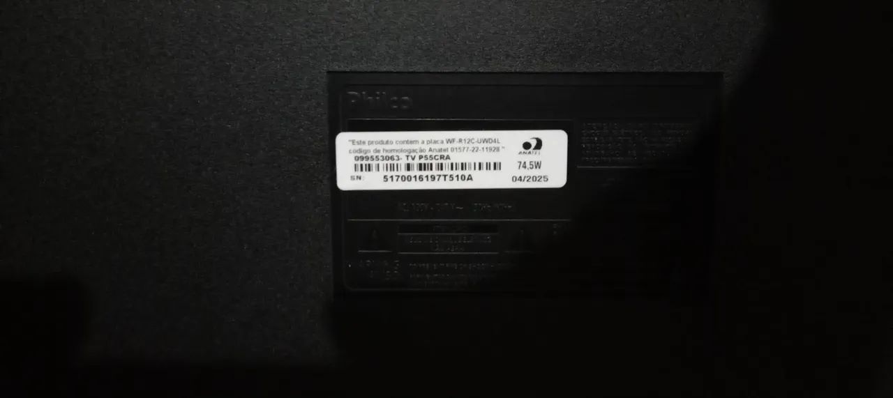 Vendo tv de 55 polegadas quebrada Roku Philco