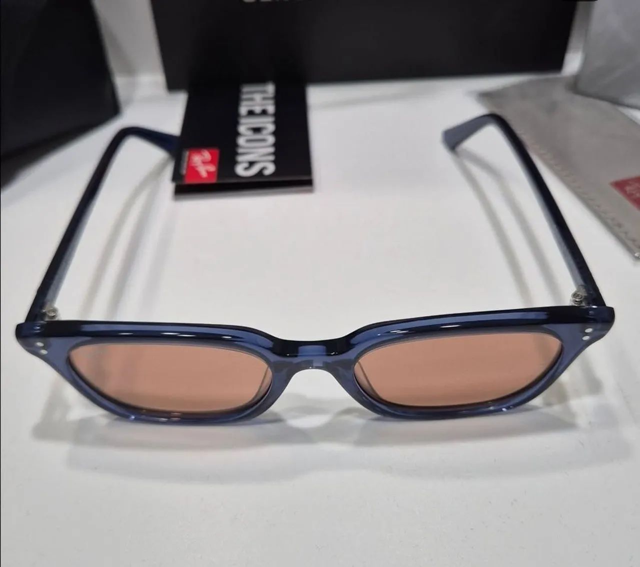 Ray ban zaya transparente azul rb4456 oculos de sol - Foto 3