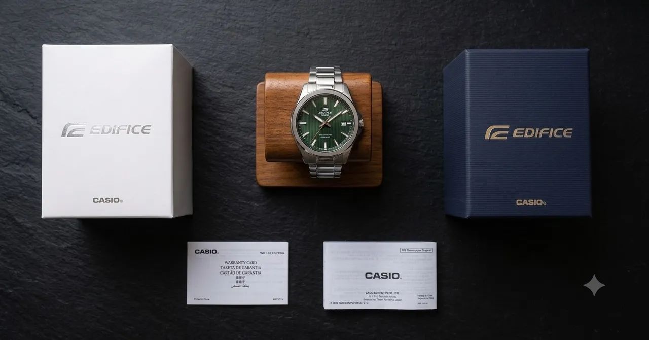 Relógio Casio Edifice Verde Novo - Foto 4