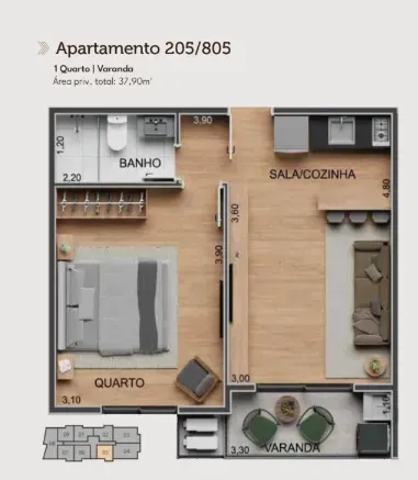 PLANTA 37m²