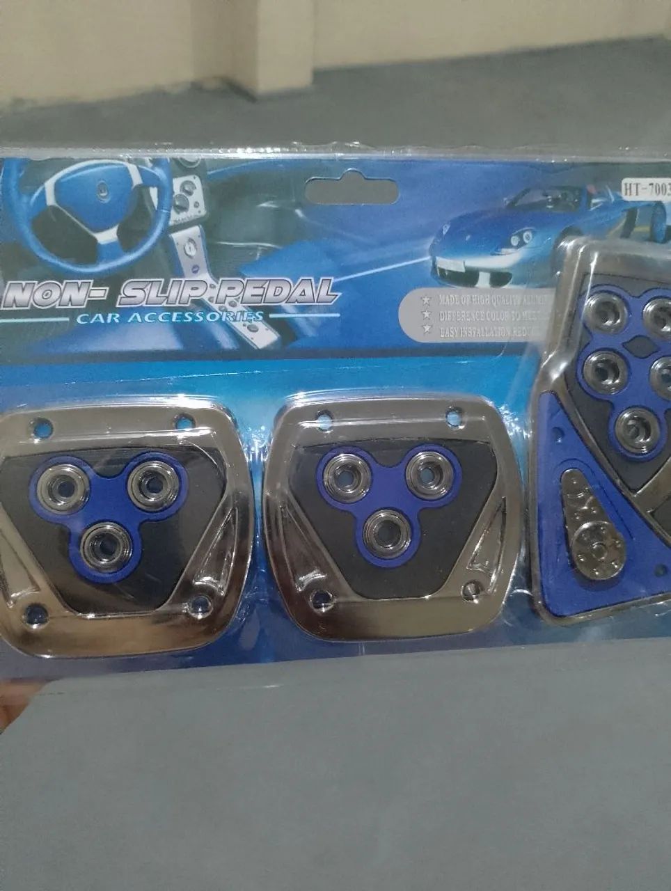 Kit 3 pedaleira esportiva da cor azul  - Foto 4