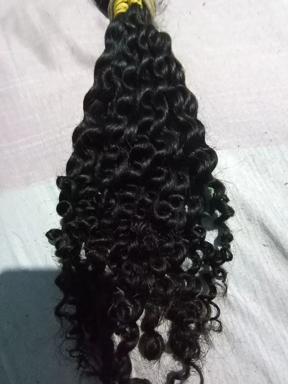 Cabelo humano cacheado novo 50 cm