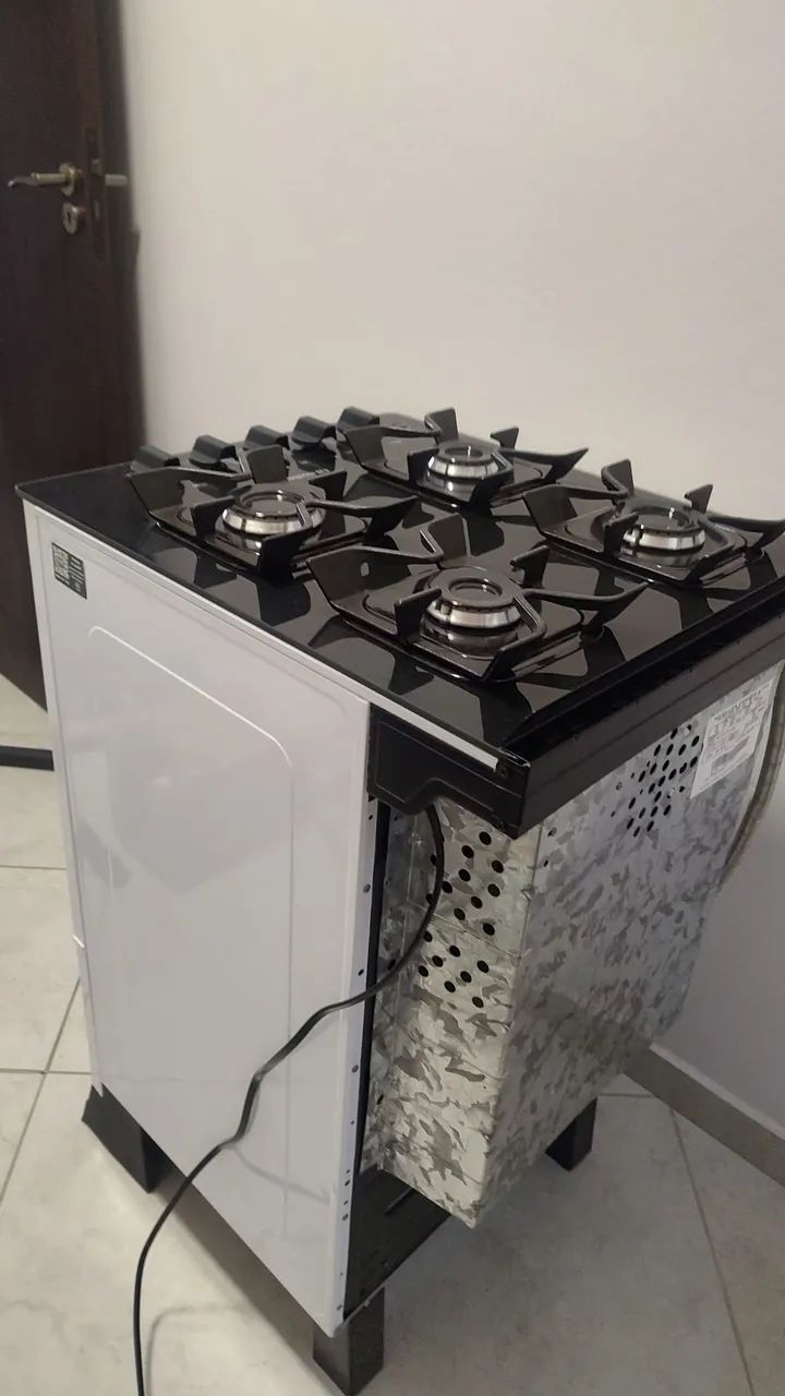 Fogão 4 Bocas com Acendimento Automático e Mesa de Vidro da Mueller em ótimo estado. - Foto 2