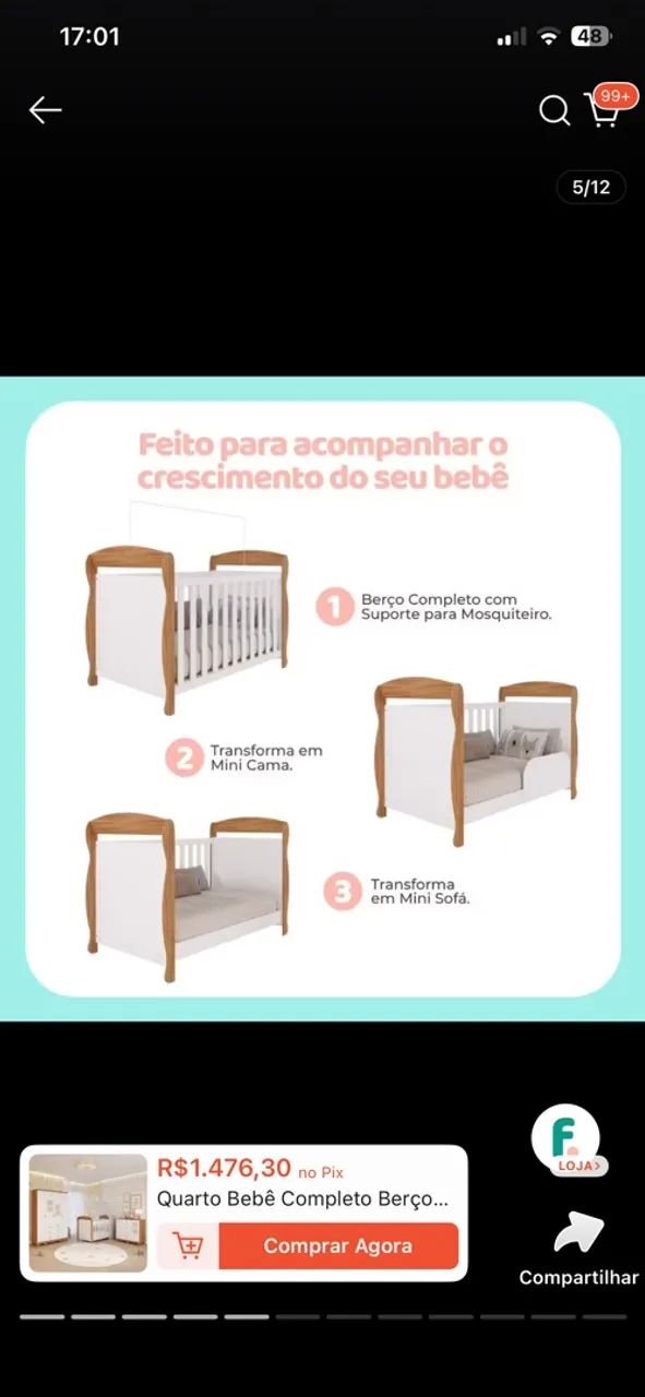 BERÇO 3 EM 1