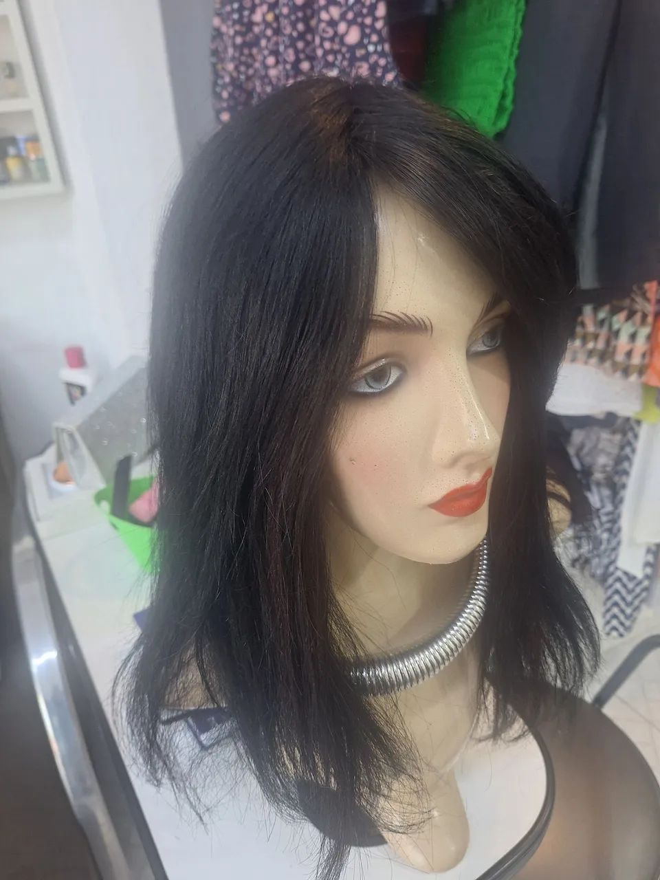 Peruca cabelo natural 250 gramas 45 cm