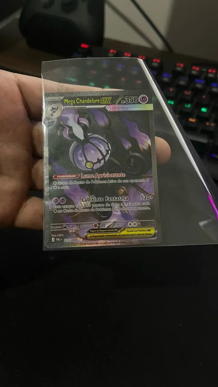 Carta Pokémon Mega Chandelure EX (115/084)