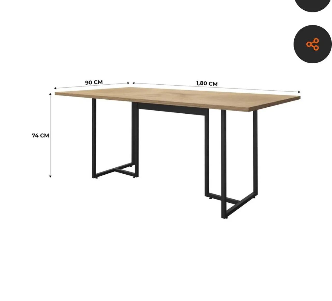 Mesa industrial semi nova