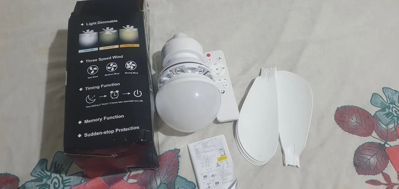 VENTILADOR TETO ABAJUR NOVO SEM TESTO. NUNCA USADO SEM TESTE