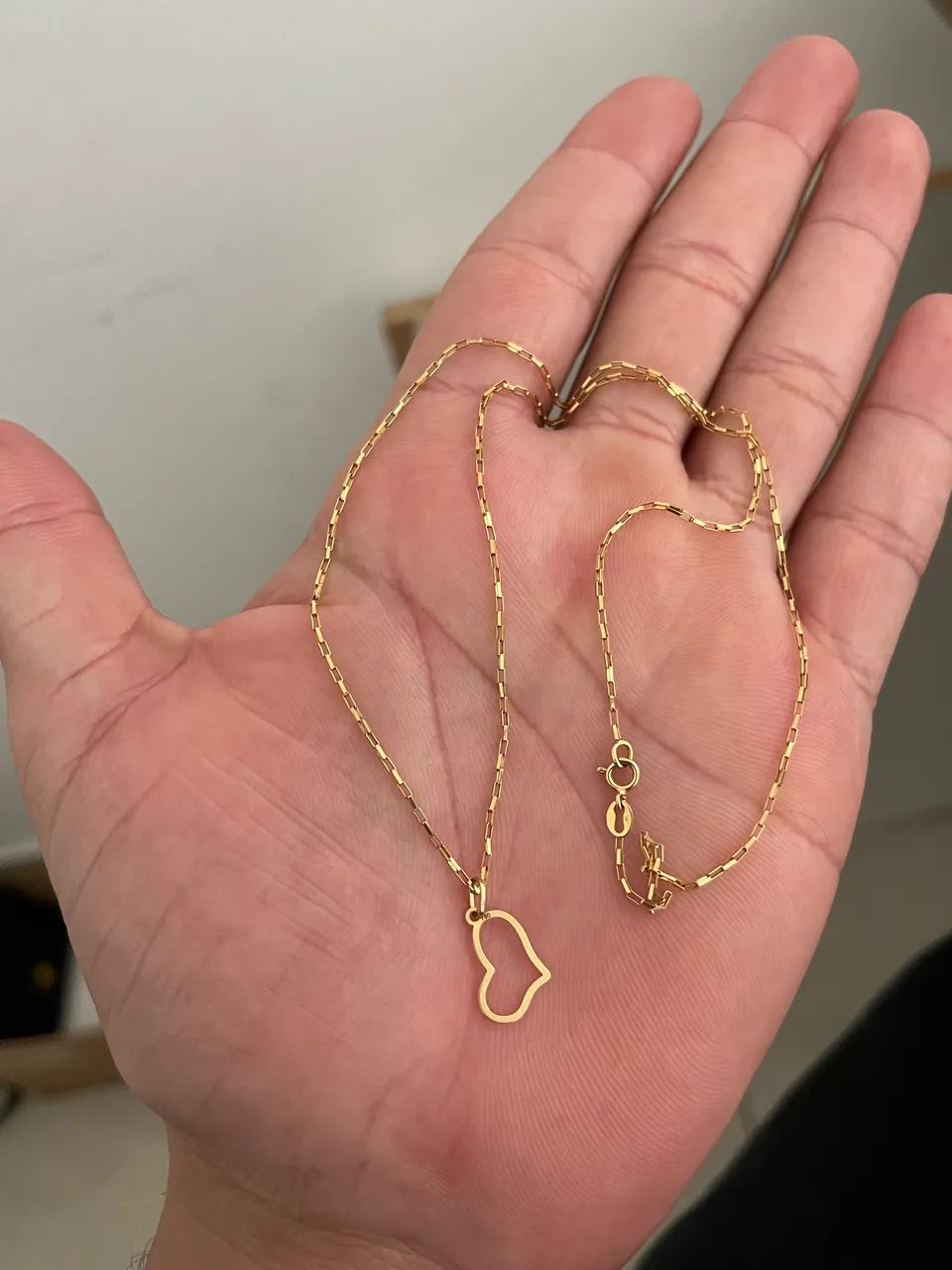 Colar feminino com coração ouro 18k  - Foto 2