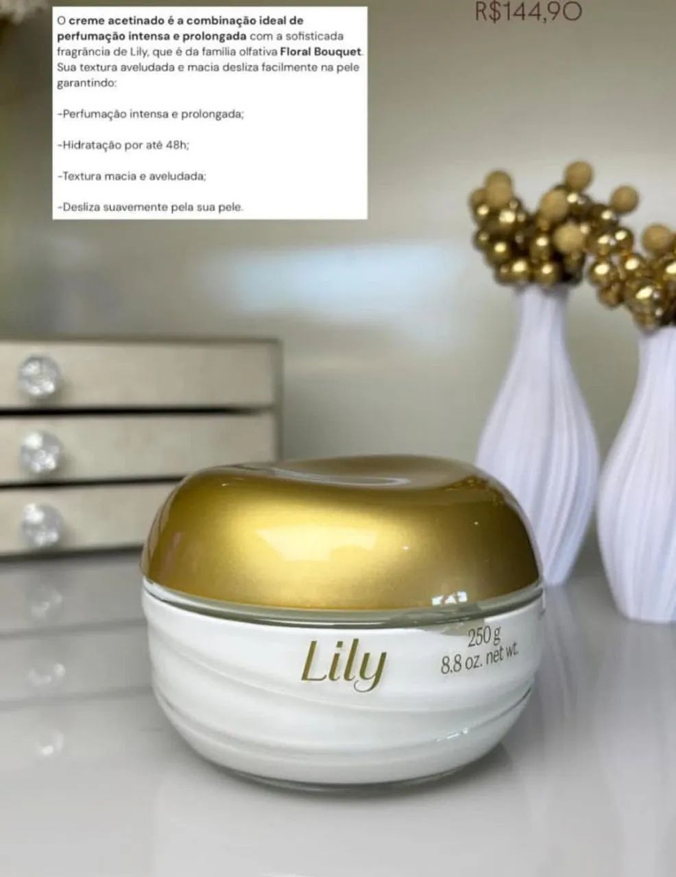 Creme acetinado Lily - Foto 2