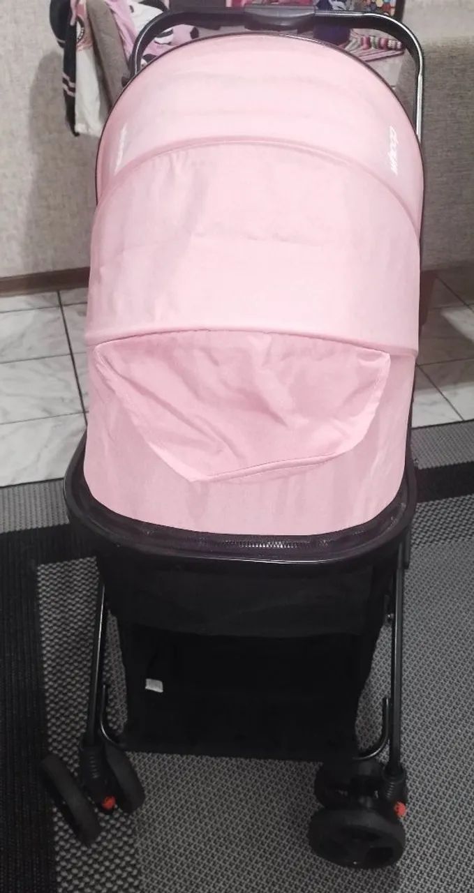 Carrinho Rosa de Bebê Reversível Galzerano Whoop - até 15kg - Foto 2