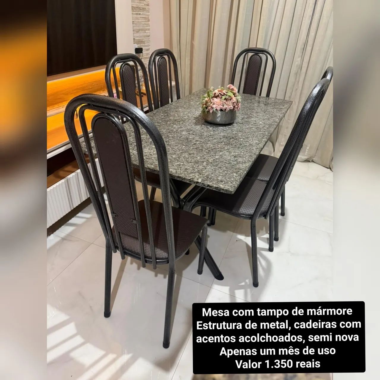 Mesa de jantar semi nova 