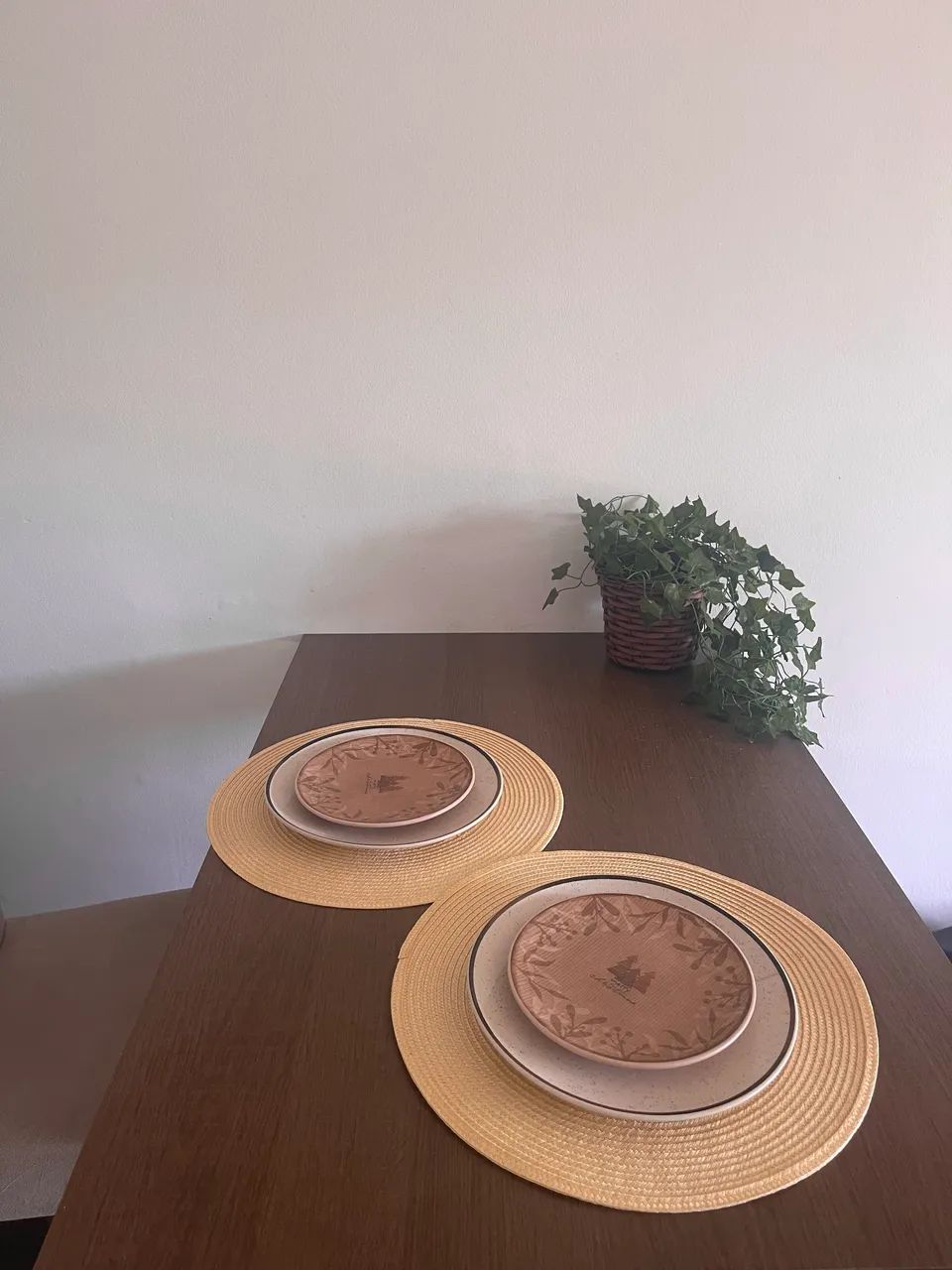 Mesa + 2 cadeiras + kit jantar + vaso decorativo 64962186306435121