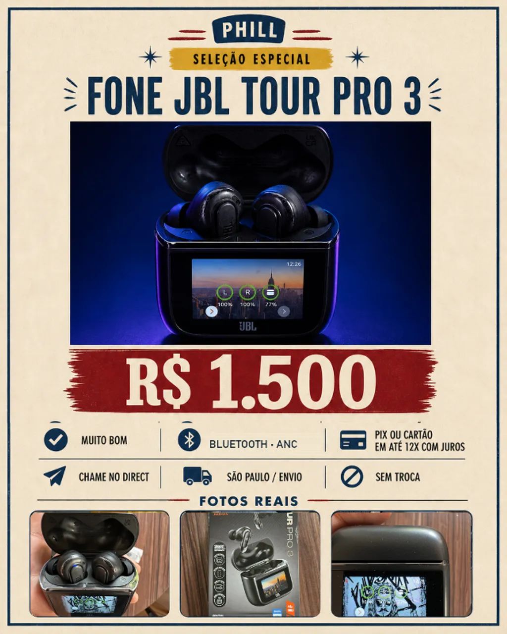 FONE JBL TOUR PRO 3