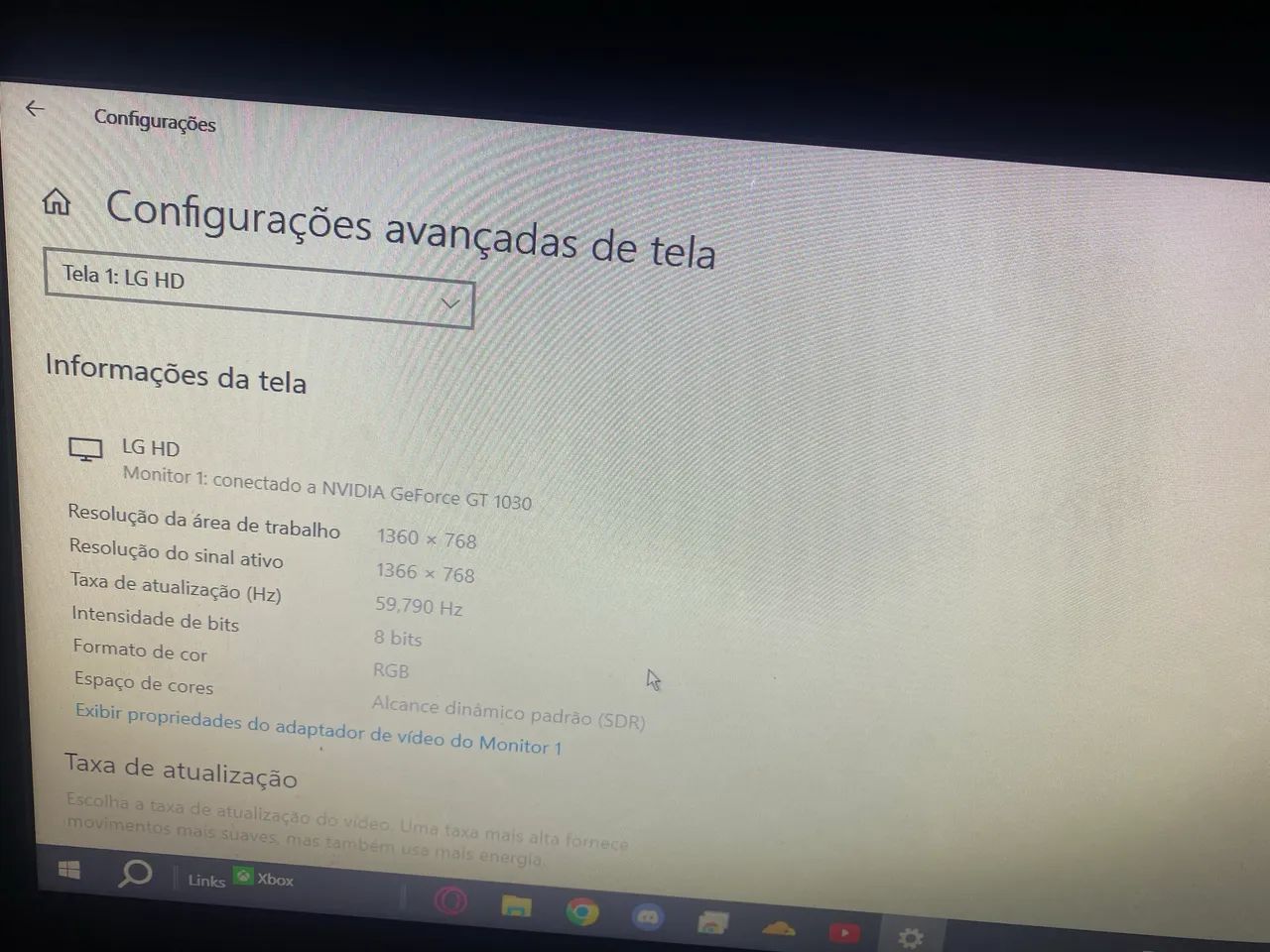Monitor LG 60hz