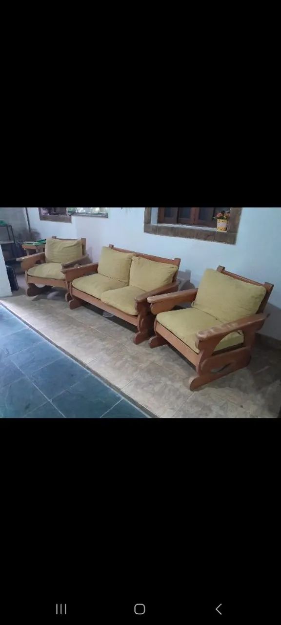 Sofá madeira maciça  - Foto 2