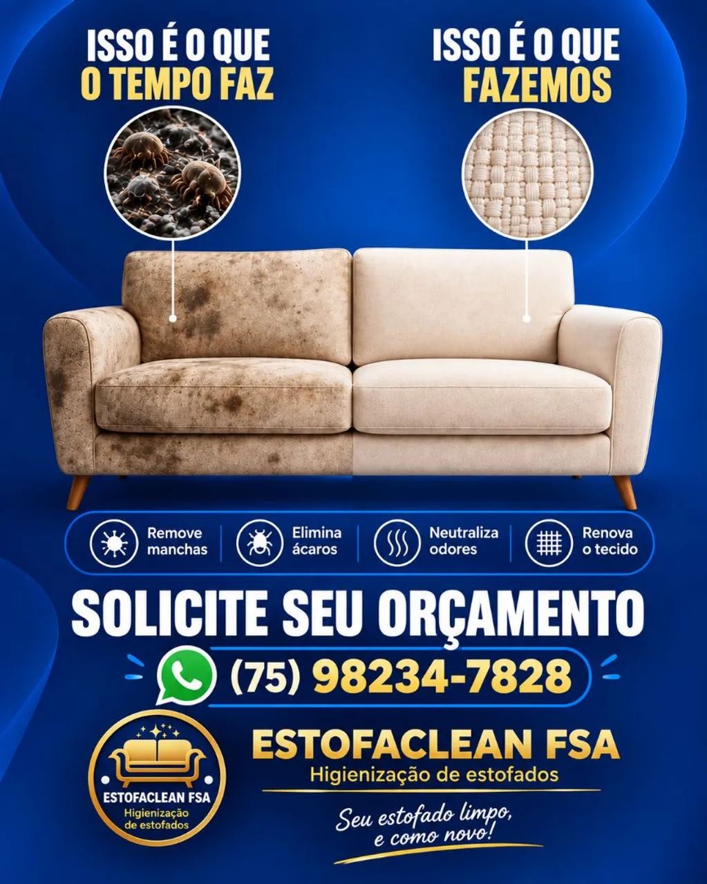 Limpeza de estofado 