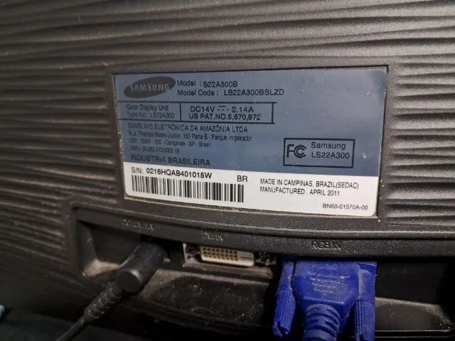 Monitor samsung 21,5 polegadas - NO ESTADO - Foto 3