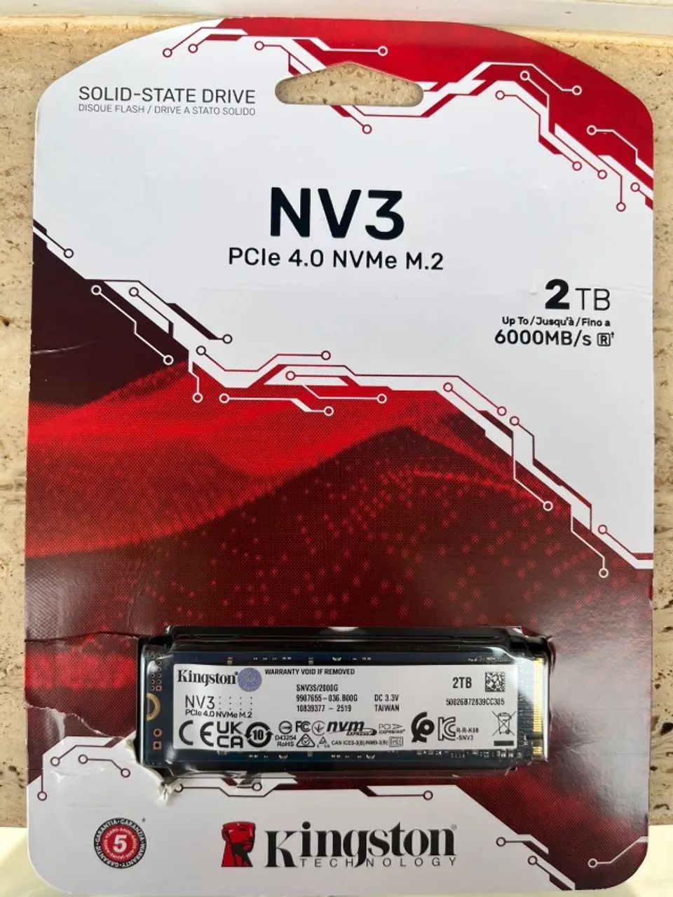 SSD NVMe Kingston NV3 2TB - Funcionando Perfeitamente