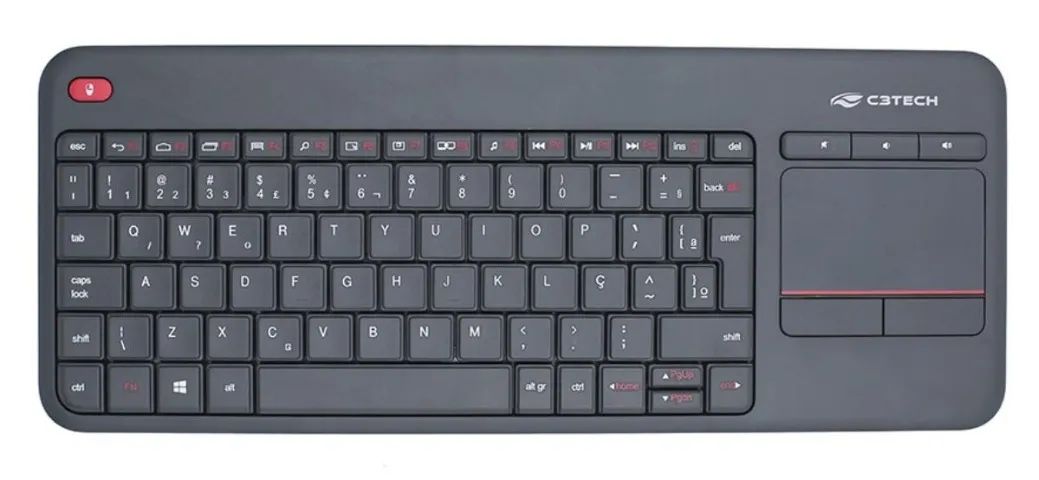 TECLADO SEM FIO COM TOUCHPAD C3TECH K-WT200BK - Foto 2