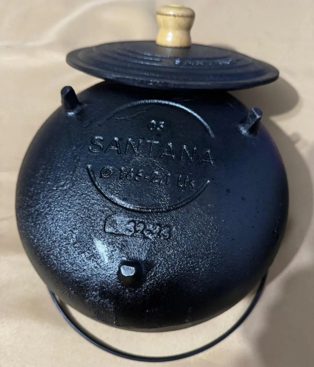Panela Caldeirao Ferro Fundido 2,1l Fundicao Santana - Foto 6