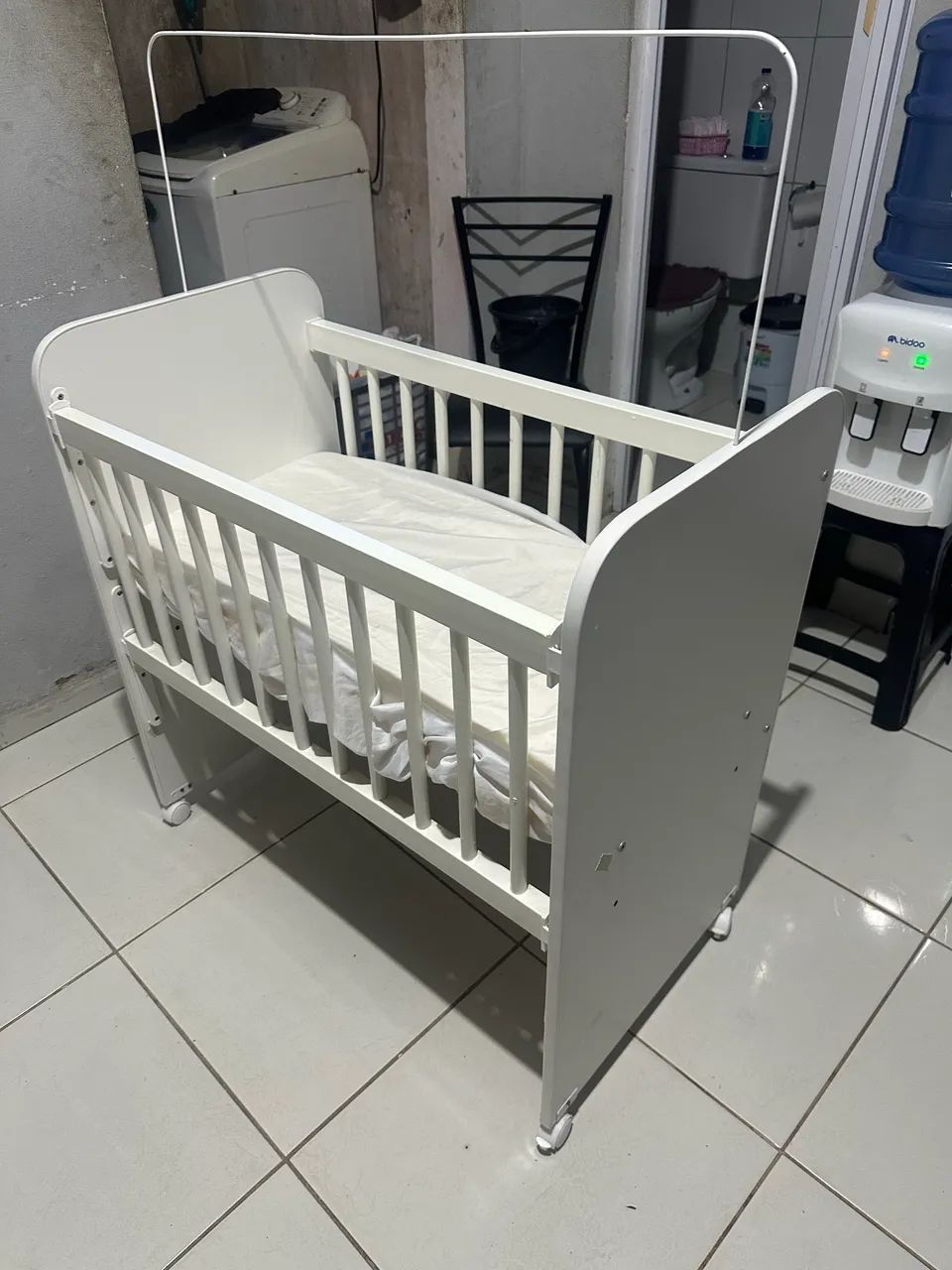 Mini Berço Grade movel Com  Colchão e Regulagem de Altura  - Foto 4