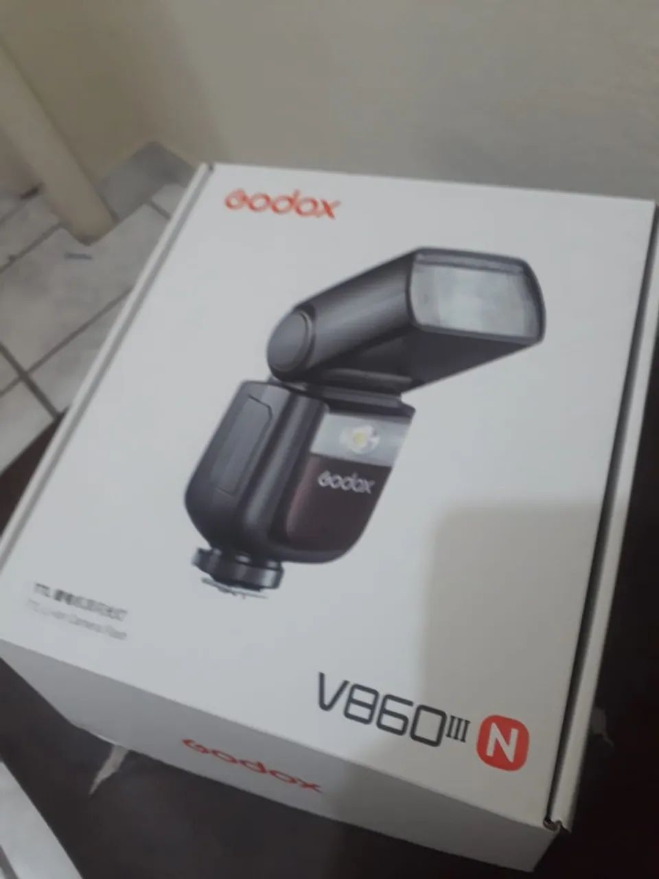 Flash Godox Para Canon V860 Iii Ttl Hss Com Luz Modelagem
