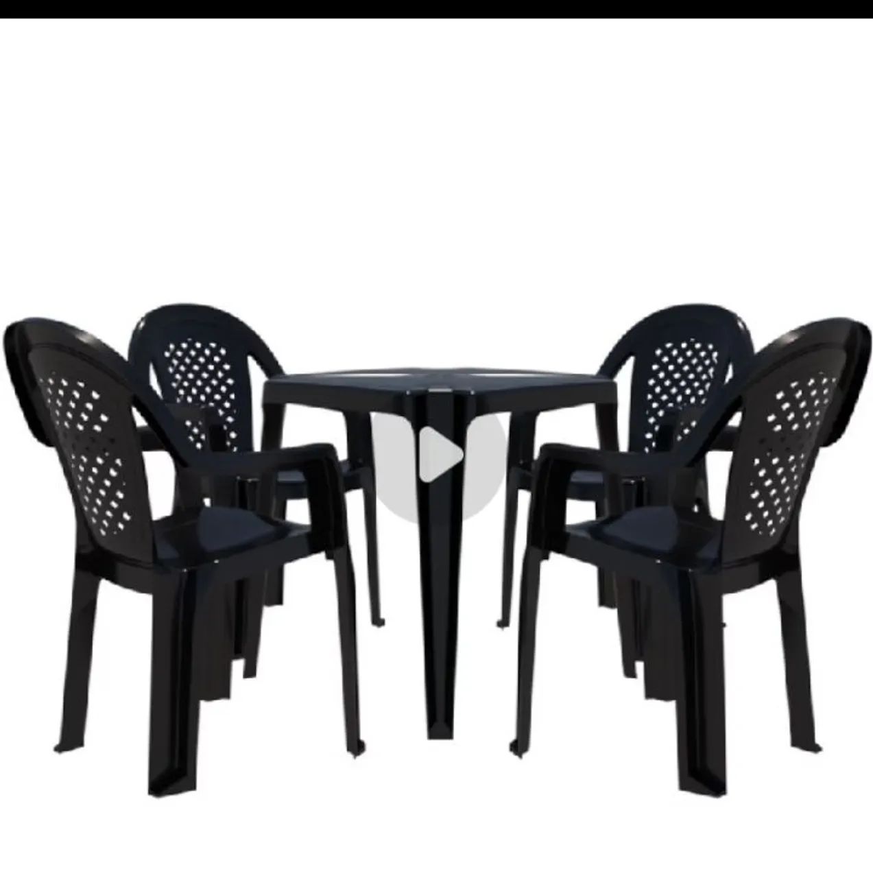 Jogo de mesa de plástico preto
