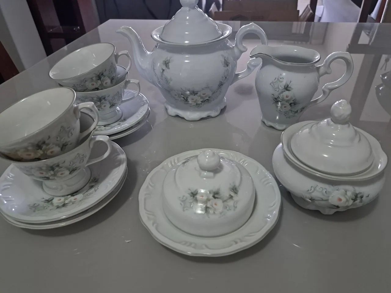 Jogo de chá de porcelana Schmidt