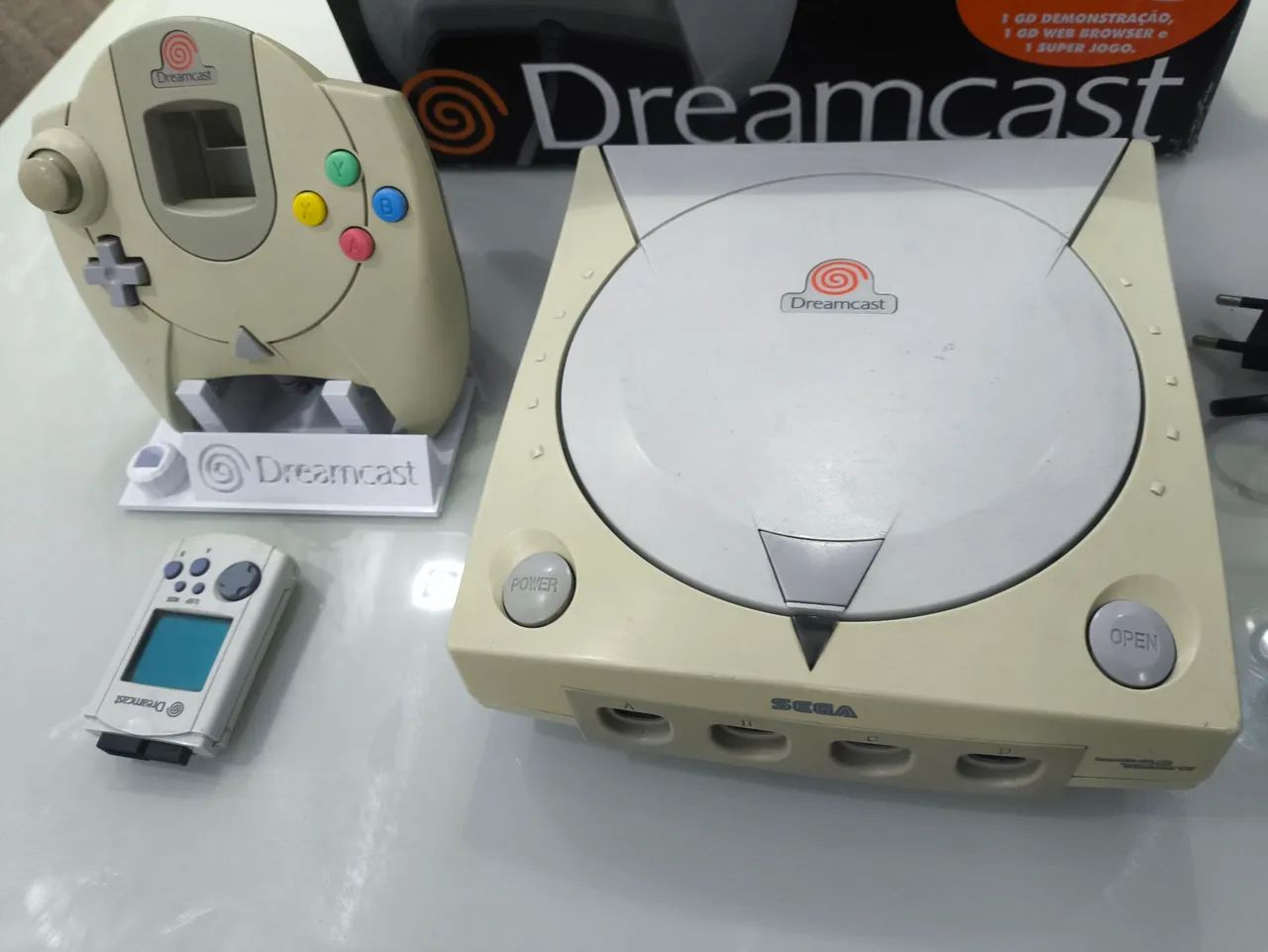 Dreamcast com gdemu +vmu com caixa - Foto 2
