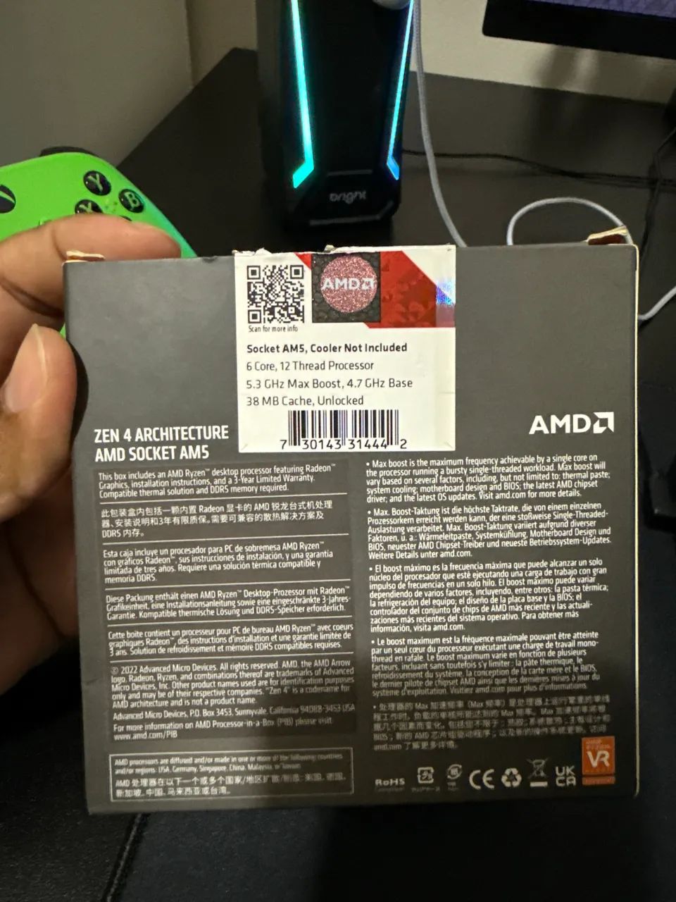 Processador AMD RAYZER 5 7600x - Foto 3