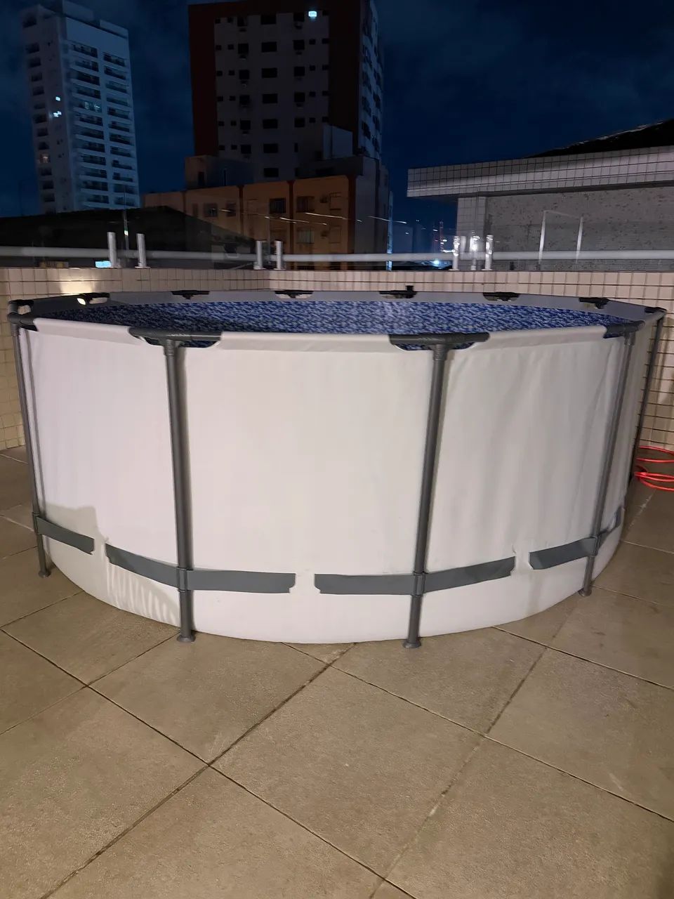 Piscina Estrutural 10250 Litros Steel Pro Max + Capa + Escada + Filtro Bestway - Foto 6